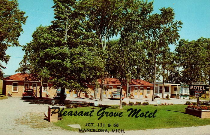 Pleasant Grove Motel (Mancelona Motel) - Old Postcard (newer photo)